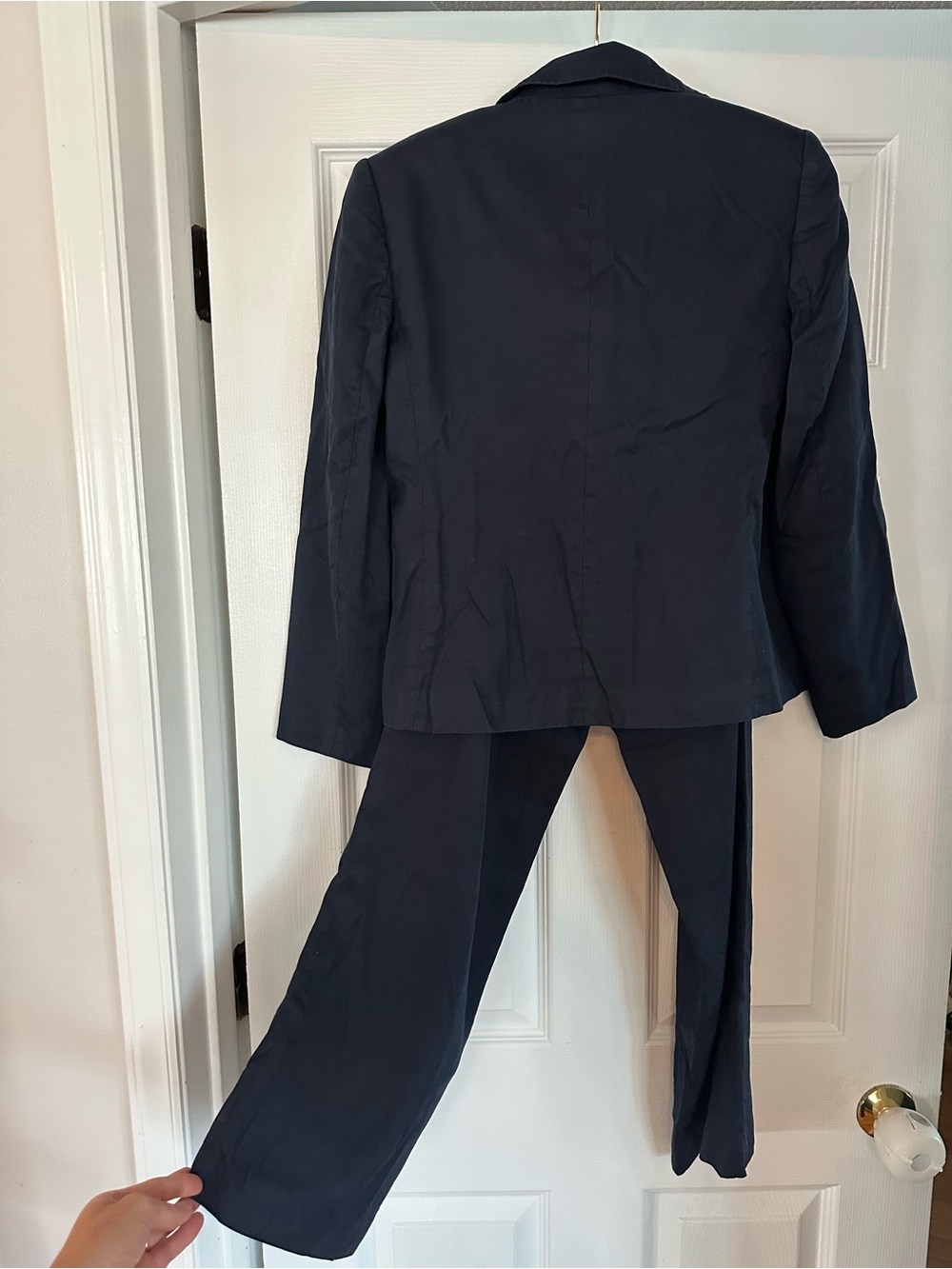 Talbot Navy Silk Pantsuit